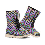 Tribal Aztec Hippie Pattern Print Winter Boots