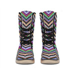 Tribal Aztec Hippie Pattern Print Winter Boots