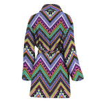 Tribal Aztec Hippie Pattern Print Women's Bathrobe