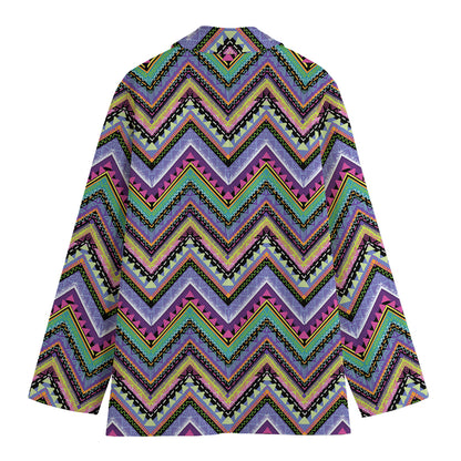 Tribal Aztec Hippie Pattern Print Women's Blazer