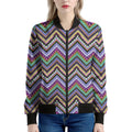 Tribal Aztec Hippie Pattern Print Women's Bomber Jacket