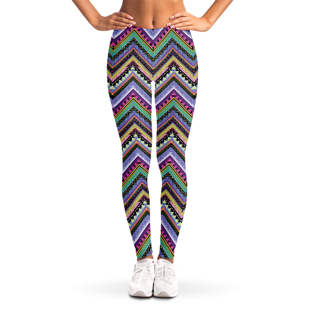 Tribal Aztec Hippie Pattern Print Women's Leggings