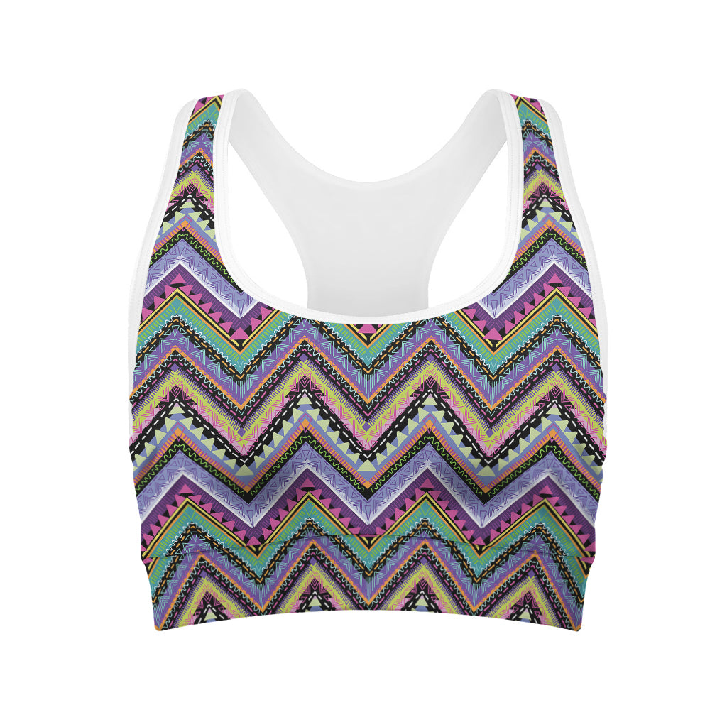 Tribal Aztec Hippie Pattern Print Women's Sports Bra