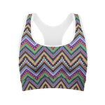 Tribal Aztec Hippie Pattern Print Women's Sports Bra