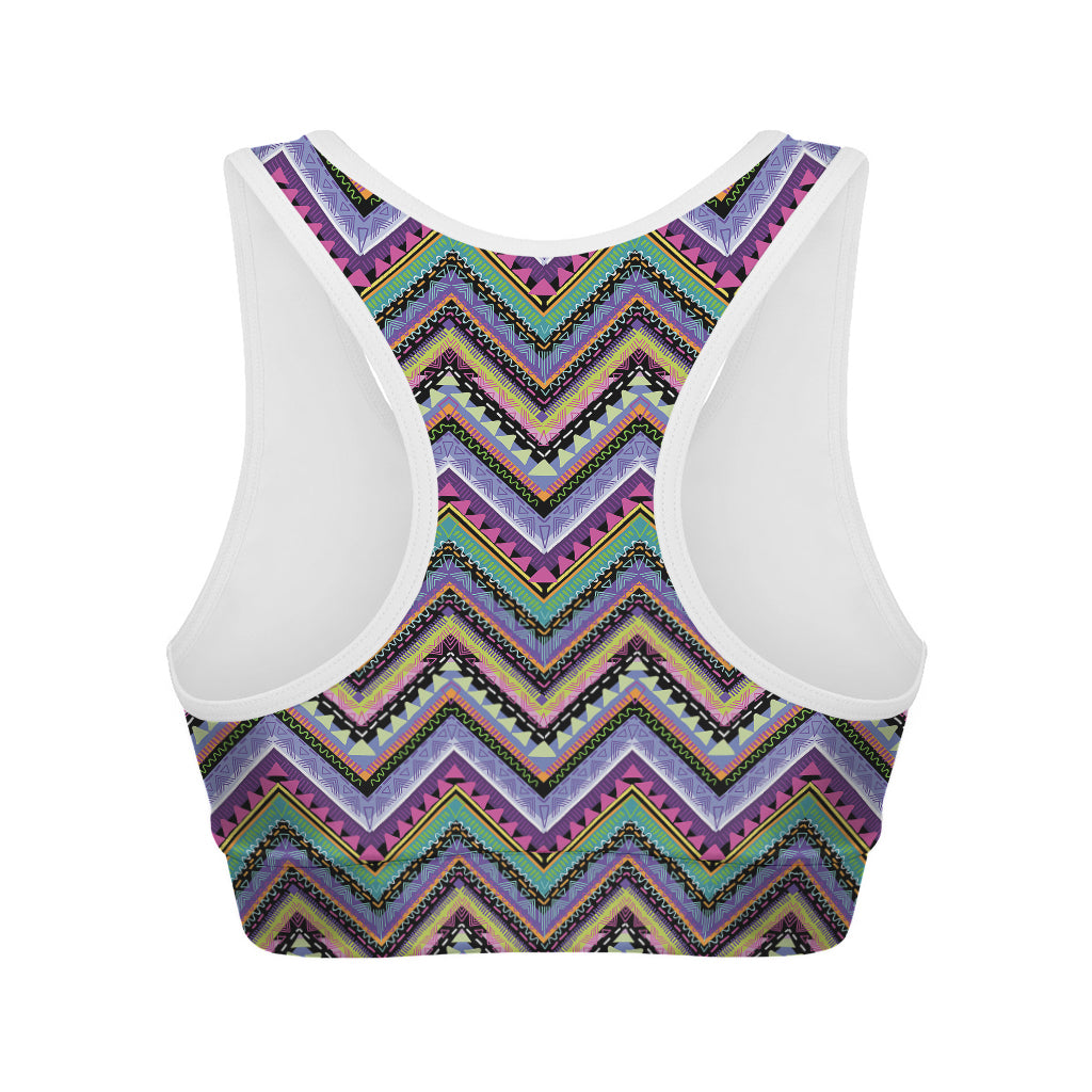 Tribal Aztec Hippie Pattern Print Women's Sports Bra