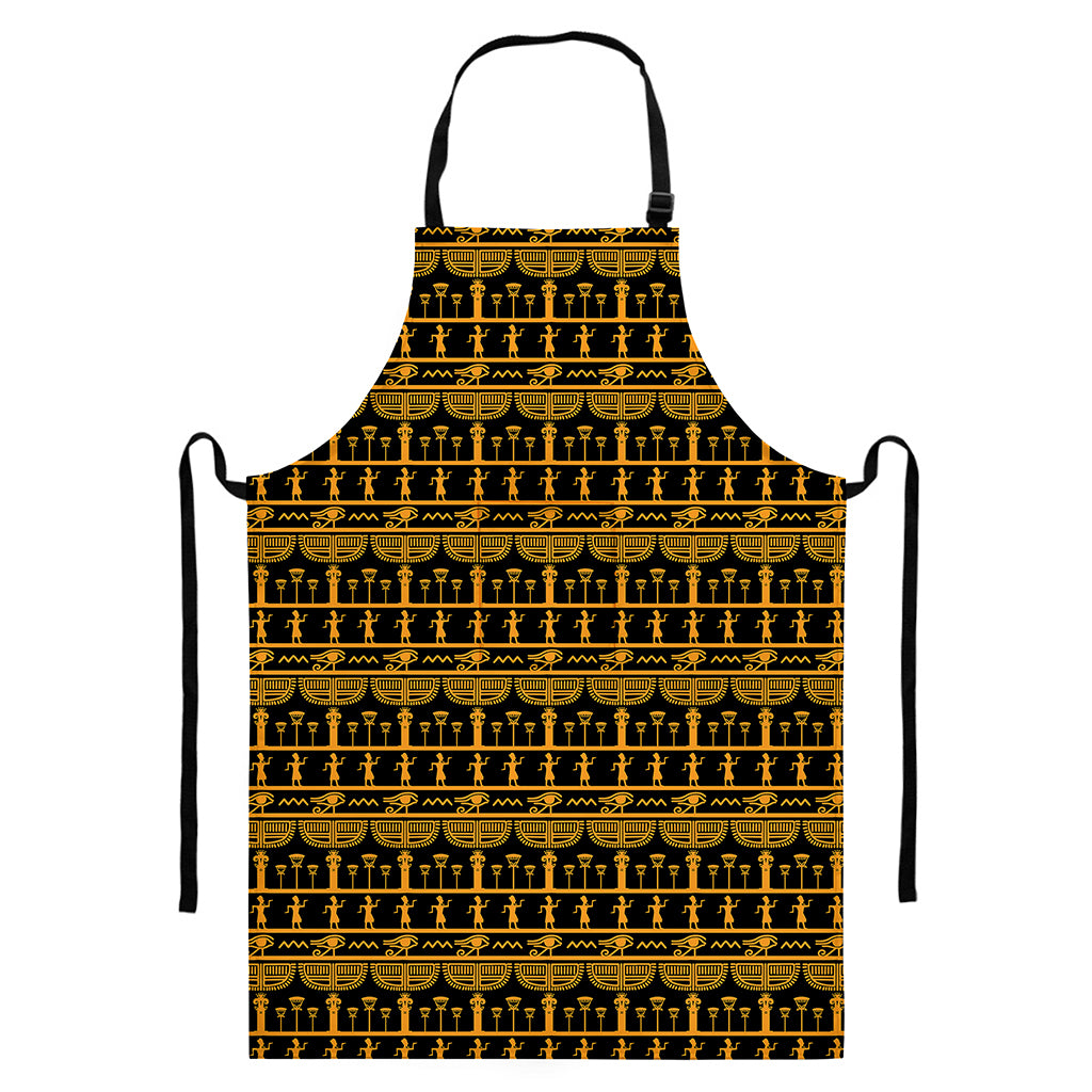 Tribal Egypt Pattern Print Bib Apron With Pocket