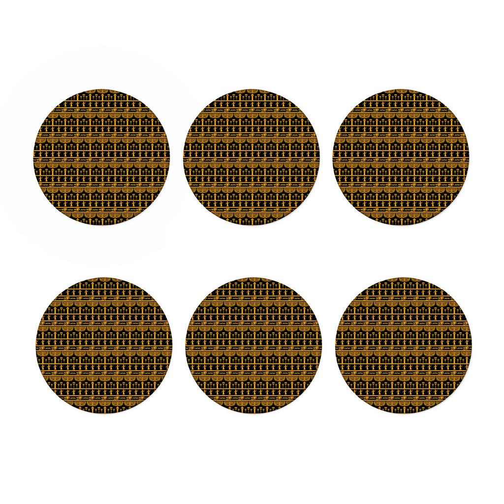 Tribal Egypt Pattern Print Coaster Set