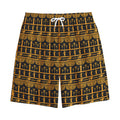 Tribal Egypt Pattern Print Cotton Shorts