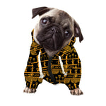 Tribal Egypt Pattern Print Dog Zip Up Hoodie