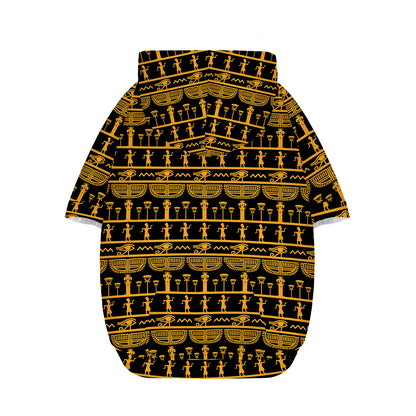 Tribal Egypt Pattern Print Dog Zip Up Hoodie