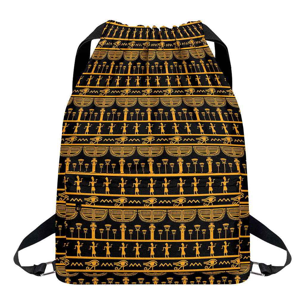 Tribal Egypt Pattern Print Drawstring Backpack