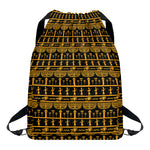 Tribal Egypt Pattern Print Drawstring Backpack