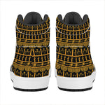 Tribal Egypt Pattern Print High Top Leather Sneakers
