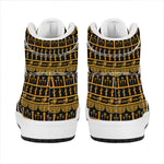 Tribal Egypt Pattern Print High Top Leather Sneakers