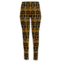 Tribal Egypt Pattern Print High-Waisted Pocket Leggings