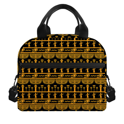 Tribal Egypt Pattern Print Insulated Lunch Bag