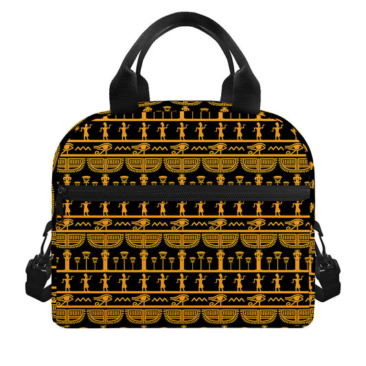 Tribal Egypt Pattern Print Insulated Lunch Bag