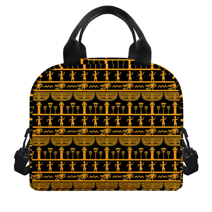 Tribal Egypt Pattern Print Insulated Lunch Bag