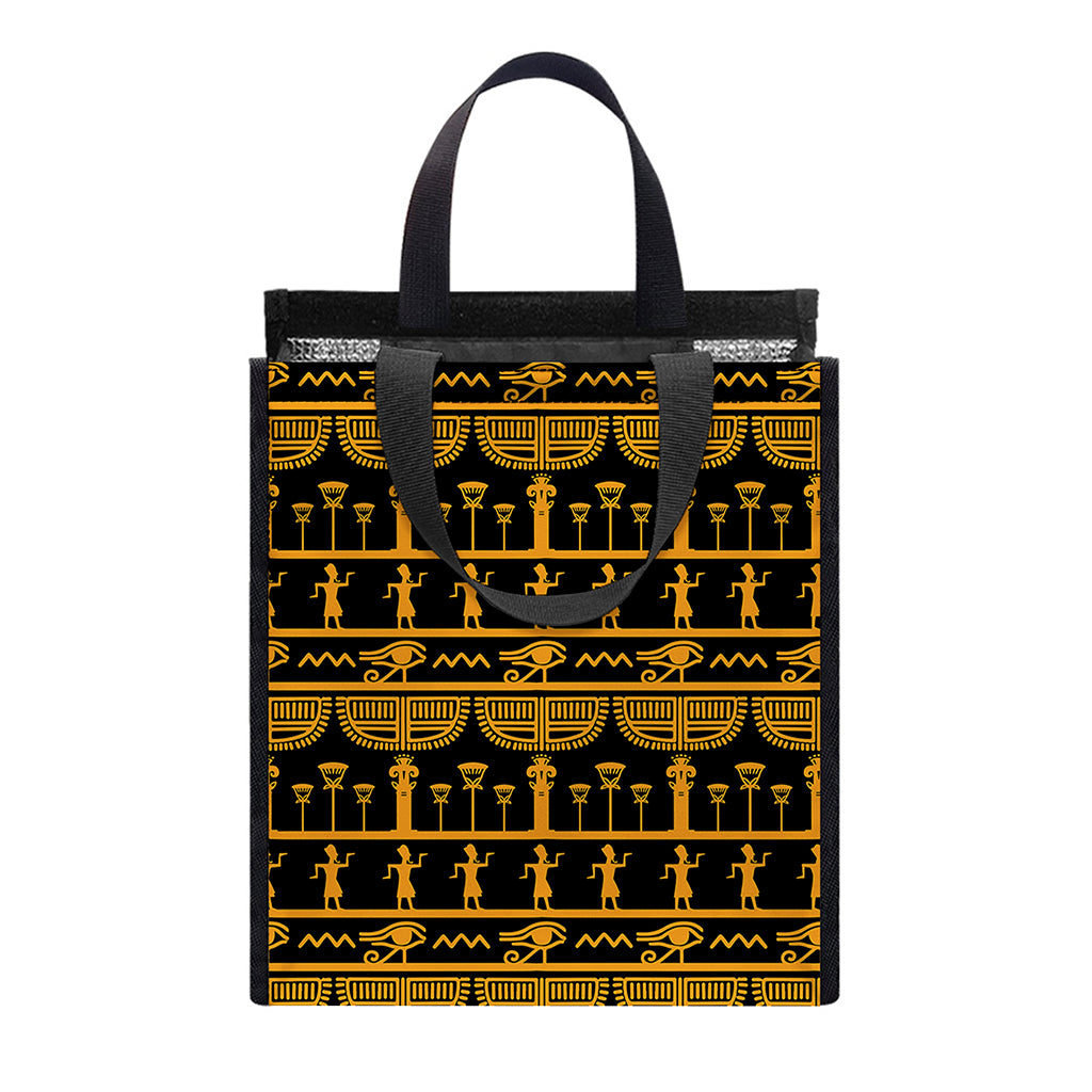 Tribal Egypt Pattern Print Insulated Lunch Tote
