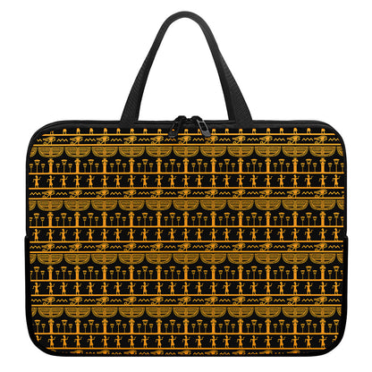 Tribal Egypt Pattern Print Laptop Sleeve With Handle