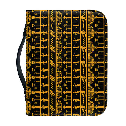 Tribal Egypt Pattern Print Leather Bible Cover