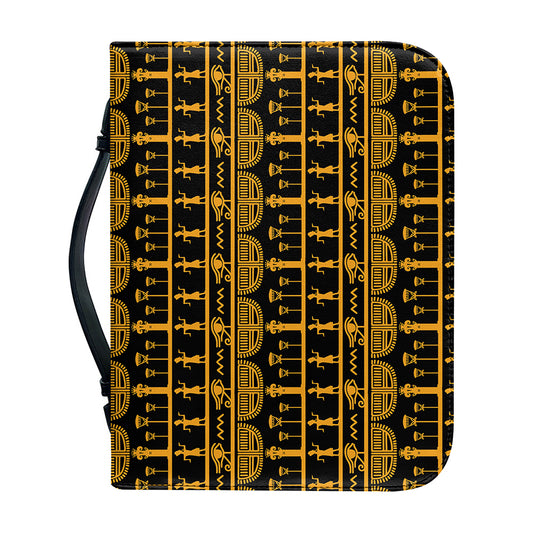 Tribal Egypt Pattern Print Leather Bible Cover