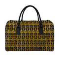 Tribal Egypt Pattern Print Leather Duffel Bag