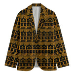 Tribal Egypt Pattern Print Men's Cotton Blazer