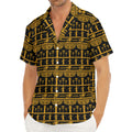 Tribal Egypt Pattern Print Men's Deep V-Neck Shirt