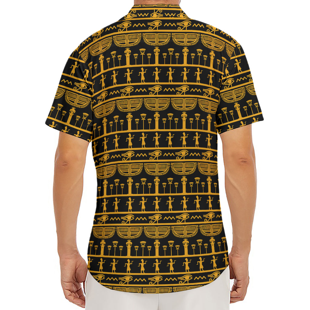Tribal Egypt Pattern Print Men's Deep V-Neck Shirt