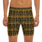 Tribal Egypt Pattern Print Men's Long Boxer Briefs