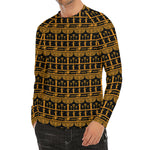 Tribal Egypt Pattern Print Men's Long Sleeve Rash Guard