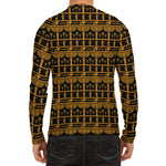 Tribal Egypt Pattern Print Men's Long Sleeve Rash Guard