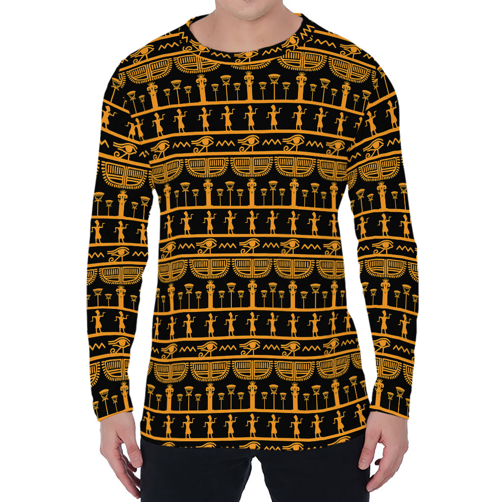 Tribal Egypt Pattern Print Men's Long Sleeve T-Shirt