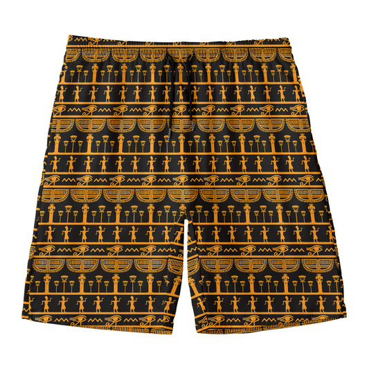 Tribal Egypt Pattern Print Men's Swim Trunks