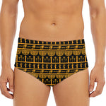 Tribal Egypt Pattern Print Men's Triangle Swim Briefs