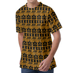 Tribal Egypt Pattern Print Men's Velvet T-Shirt