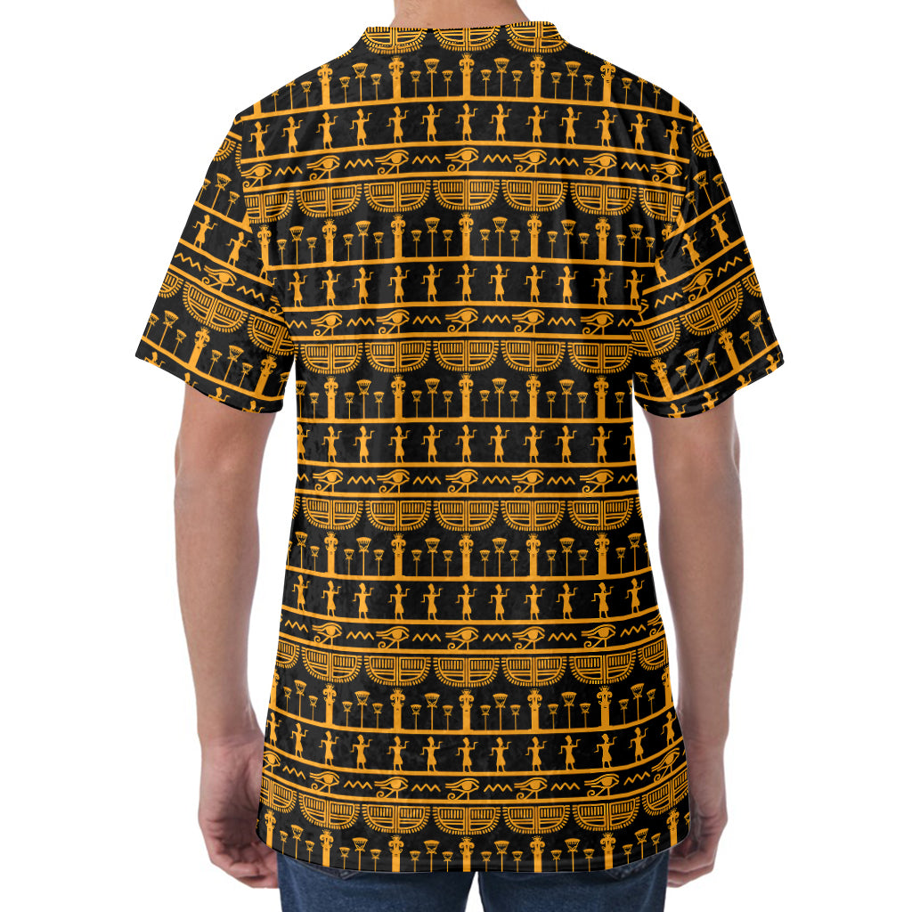 Tribal Egypt Pattern Print Men's Velvet T-Shirt