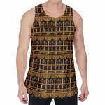 Tribal Egypt Pattern Print Men's Velvet Tank Top