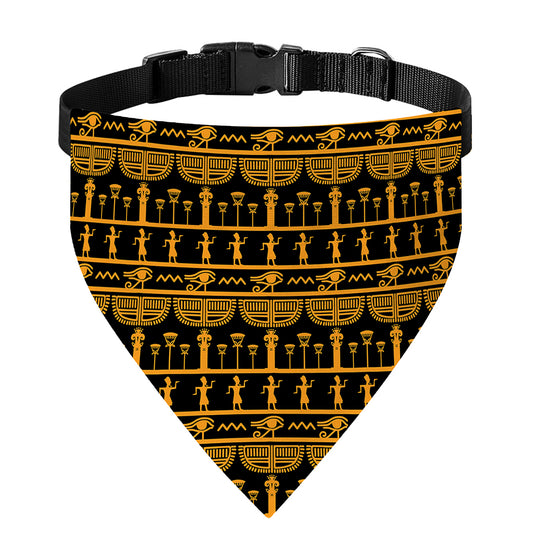 Tribal Egypt Pattern Print Over The Collar Dog Bandana