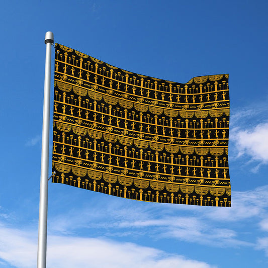 Tribal Egypt Pattern Print Polyester Flag