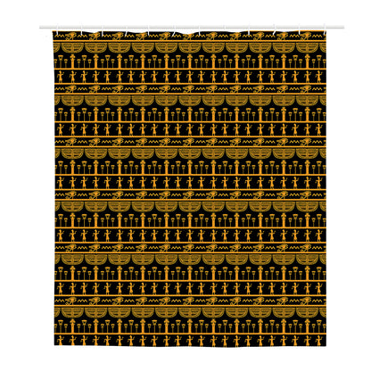 Tribal Egypt Pattern Print Polyester Shower Curtain