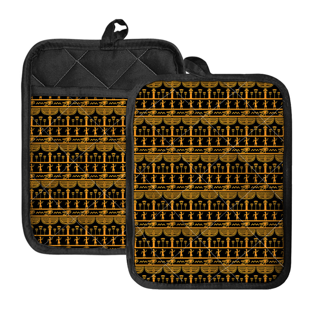 Tribal Egypt Pattern Print Pot Holders With Pocket