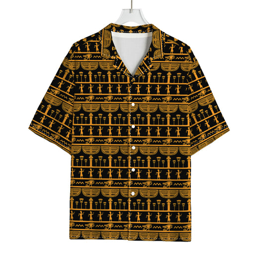 Tribal Egypt Pattern Print Rayon Hawaiian Shirt