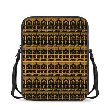 Tribal Egypt Pattern Print Rectangular Crossbody Bag