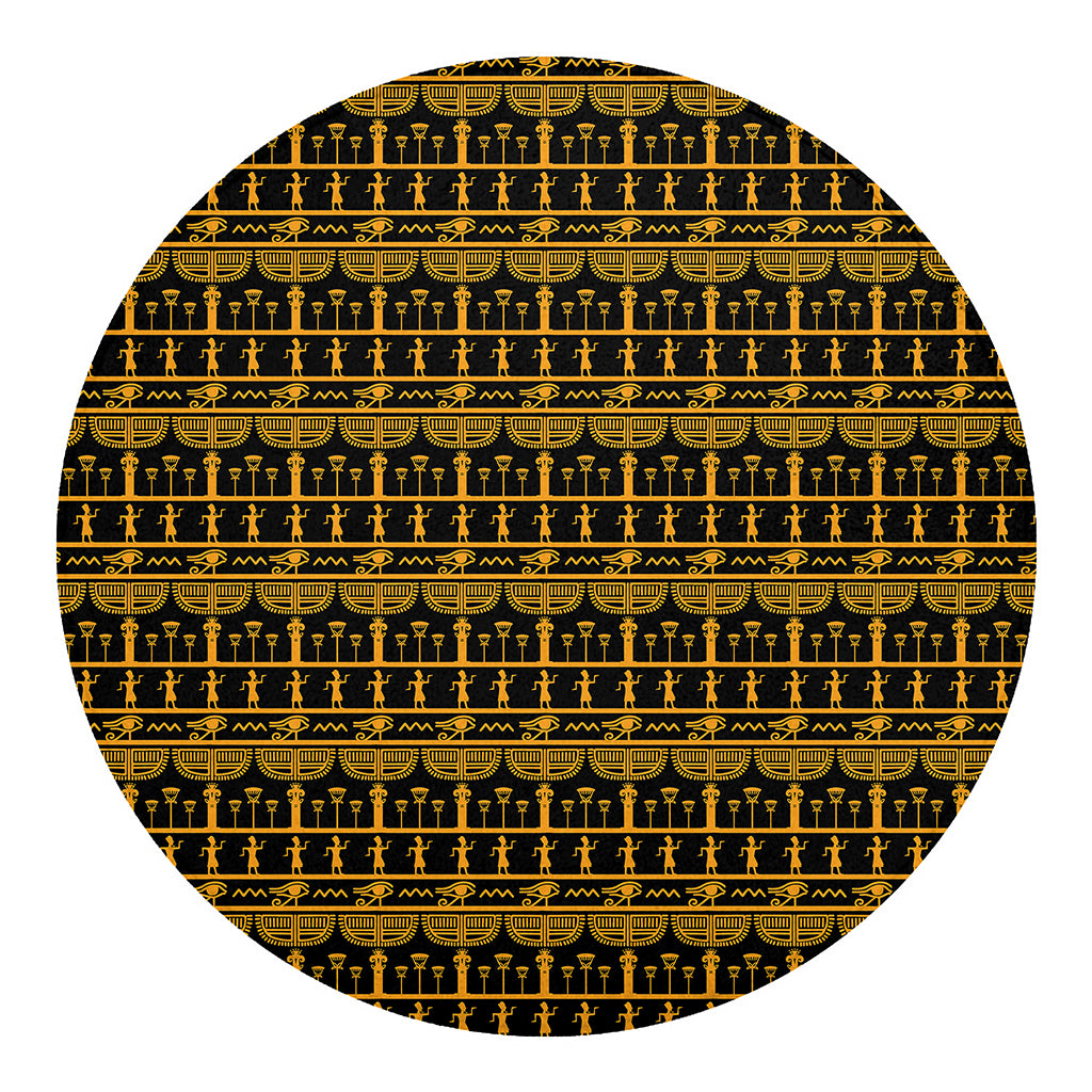 Tribal Egypt Pattern Print Round Blanket