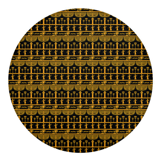 Tribal Egypt Pattern Print Round Blanket