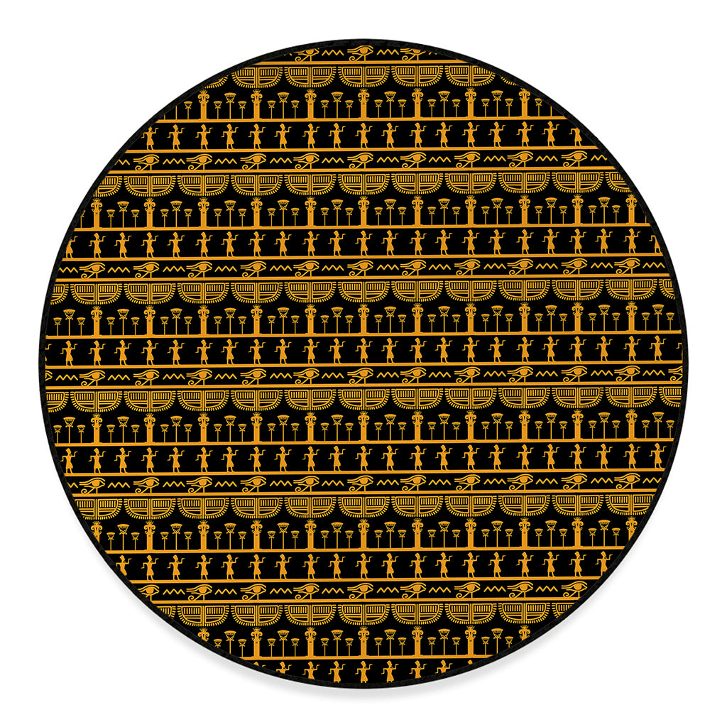 Tribal Egypt Pattern Print Round Floor Mat