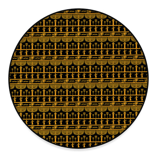 Tribal Egypt Pattern Print Round Floor Mat