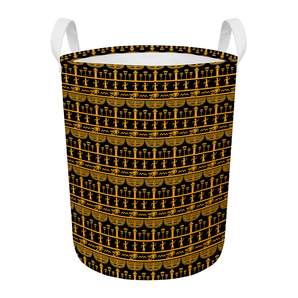 Tribal Egypt Pattern Print Round Laundry Basket